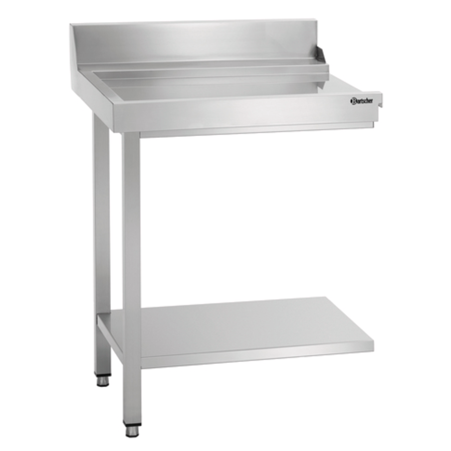 Table de vidange | acier inoxydable | Réglable