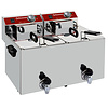 HorecaTraders Electric Fryer 2x10 Liter with tap 9 kW