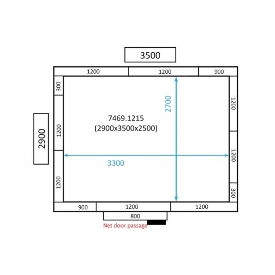 Cooling/freezing cell | 290 x 350 x 250 | incl. motor