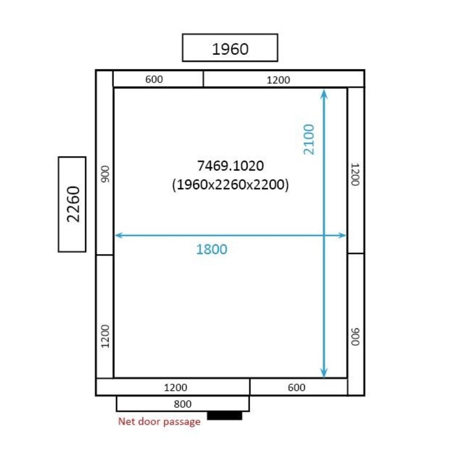 Freezer | 196x226x220CM | -10/-20 °C