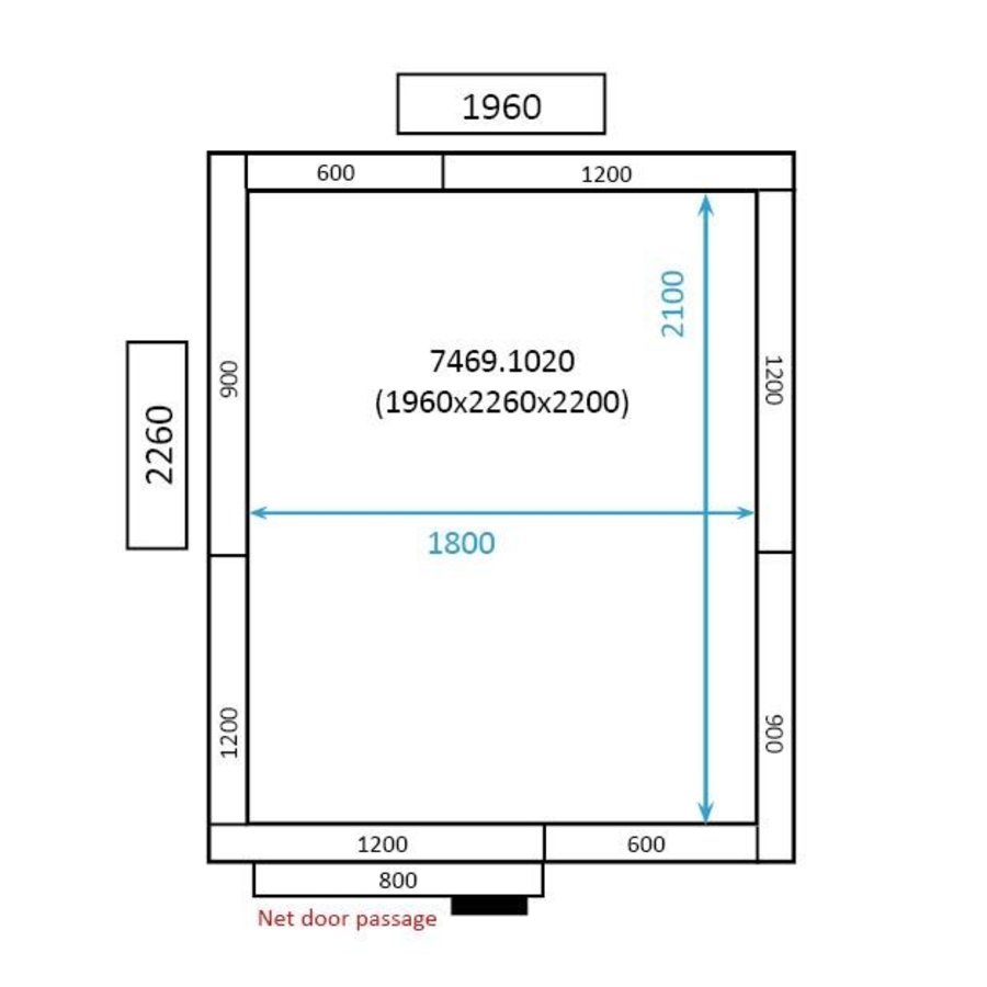 Freezer Cell | 196x226x220CM | -10/-20 °C