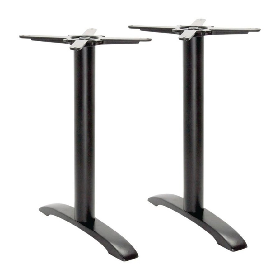 Double cast iron table leg | Black | Height 70 cm