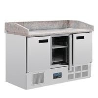 Pizza workbench with granite worktop | 368L | 144.5(h) x 140(w) x 70(d)cm
