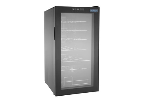  Polar C-serie wijnkoeling | glazen deur | zwart | 74L | 84(h) x 43(b) x 45(d)cm 