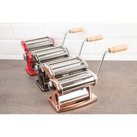 Machine à pâtes en acier chromé | rouge | acier | 20,5 (h) x 18,5 (l) x 17,5 (p) cm