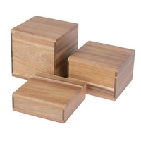 acacia wood buffet risers | set of 3 | 15(w) x 15(d)cm