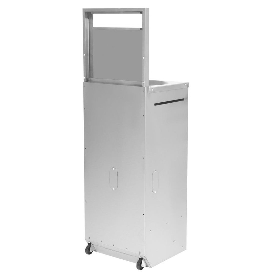 lave-mains mobile | 12,5 L | acier inoxydable | 122,2 (h) x 38,4 (l) x 36 (p) cm