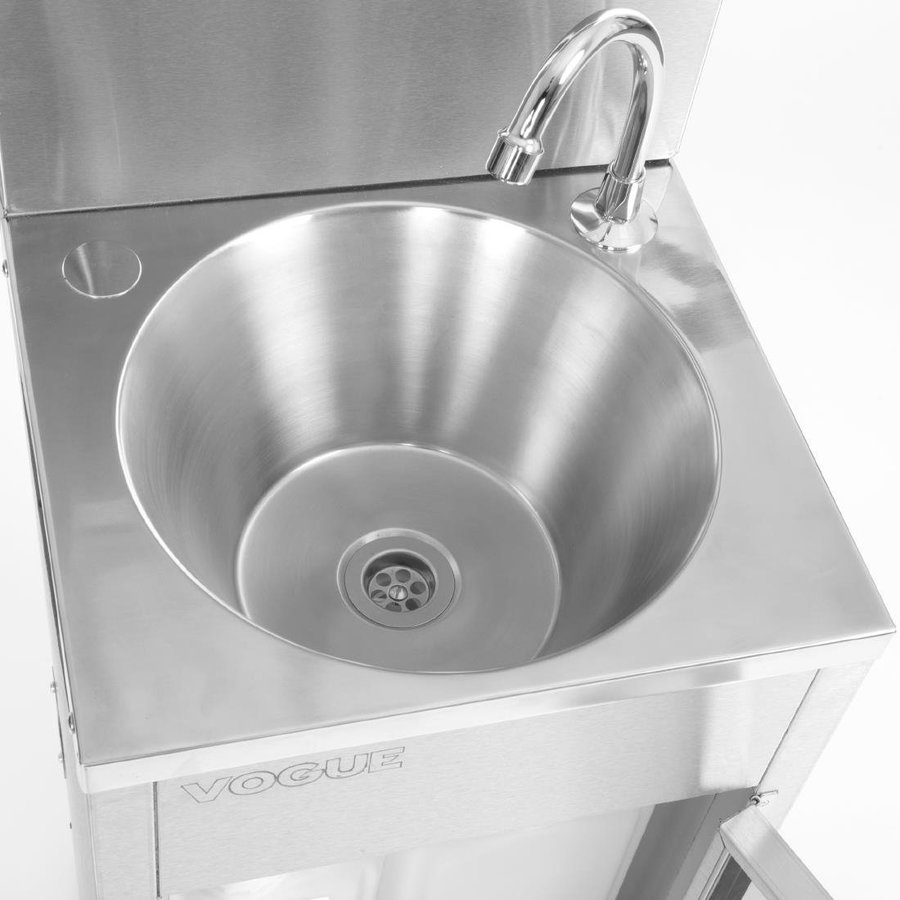 lave-mains mobile | 12,5 L | acier inoxydable | 122,2 (h) x 38,4 (l) x 36 (p) cm