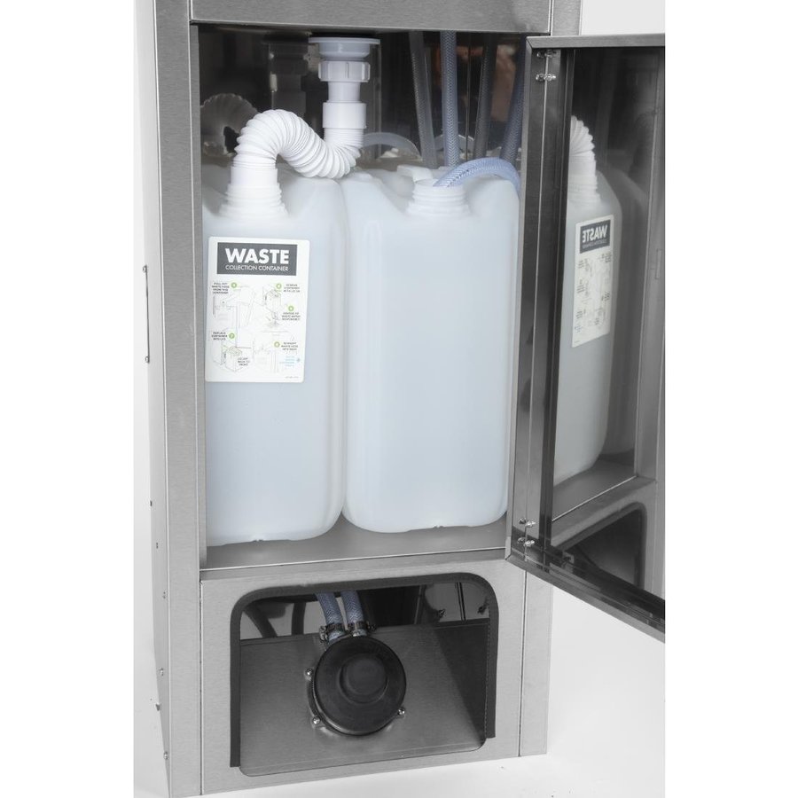 lave-mains mobile | 12,5 L | acier inoxydable | 122,2 (h) x 38,4 (l) x 36 (p) cm
