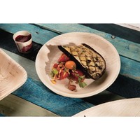 organic deep palm leaf plates | round | 175 mm | 100 pieces | 3,5(h) x 17,5(Ø)cm