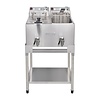 HorecaTraders Base pour friteuse double | 7,54 | 67(h) x 57,5(l) x 46,5(p)cm