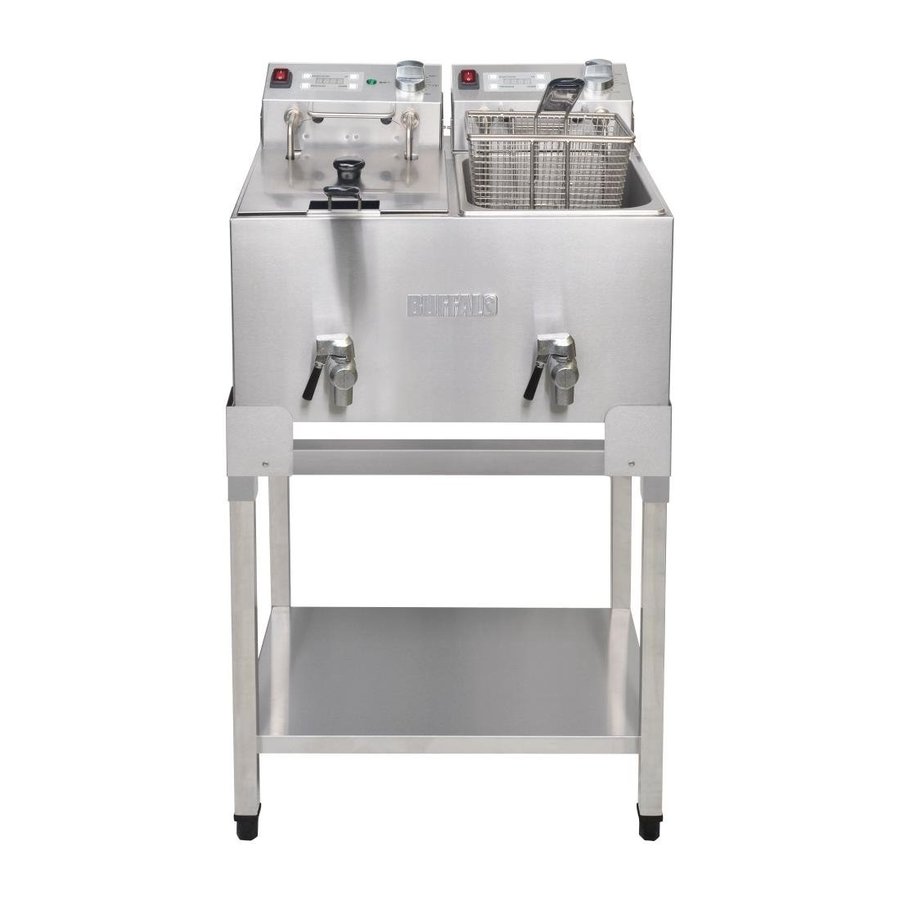 Base pour friteuse double | 7,54 | 67(h) x 57,5(l) x 46,5(p)cm