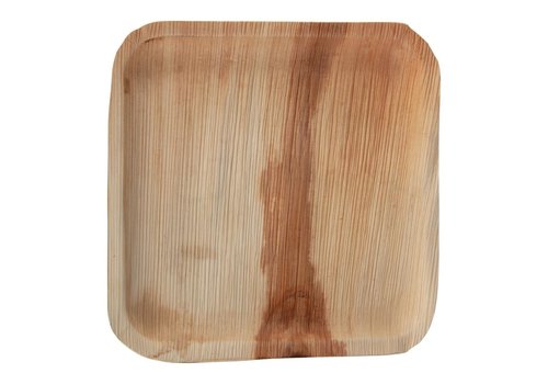  HorecaTraders assiettes en feuilles de palmier bio | carré | 25x25cm | 100 pièces 
