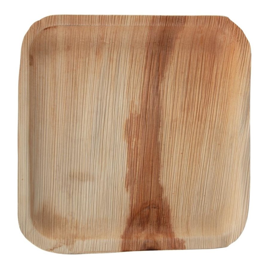 assiettes en feuilles de palmier bio | carré | 25x25cm | 100 pièces