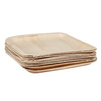 organic palm leaf plates | square | 25x25cm | 100 pieces