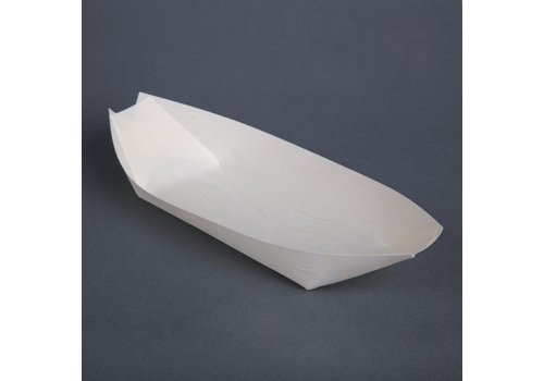  HorecaTraders bateaux de service en bois bio | 250 mm | 100 pièces 