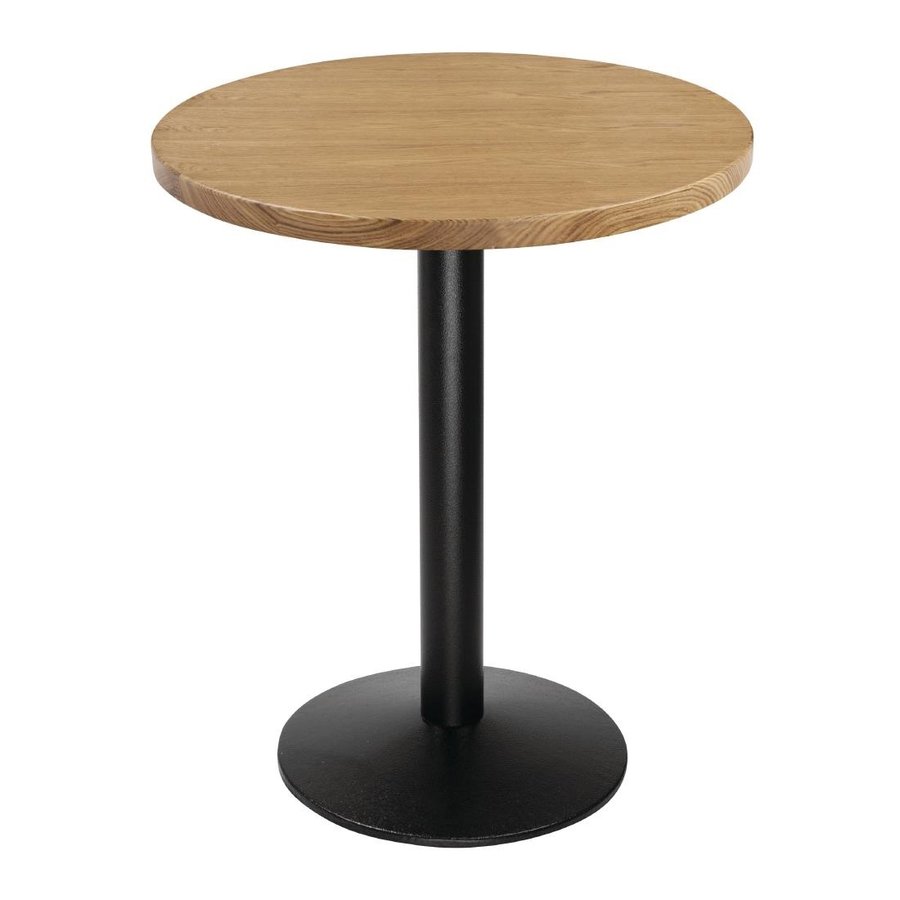 Bolero pre-drilled round table top ash veneer 600mm