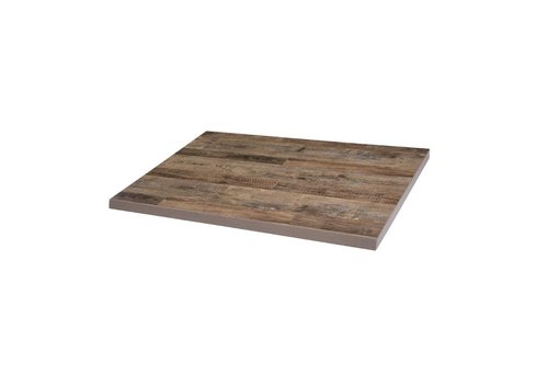  HorecaTraders Pre-drilled rectangular table top | Urban Dark | 1100x700mm 