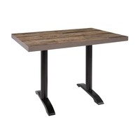Pre-drilled rectangular table top | Urban Dark | 1100x700mm