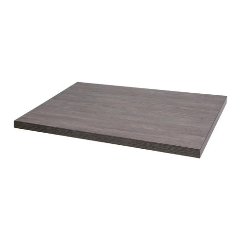  HorecaTraders Pre-drilled rectangular tabletop | Vintage Wood | 1100x700mm 