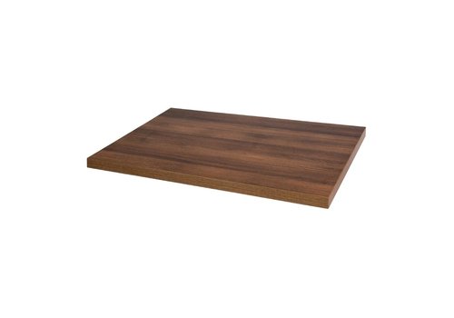  HorecaTraders Plateau de table rectangulaire pré-percé | Chêne rustique | 1100x700mm 