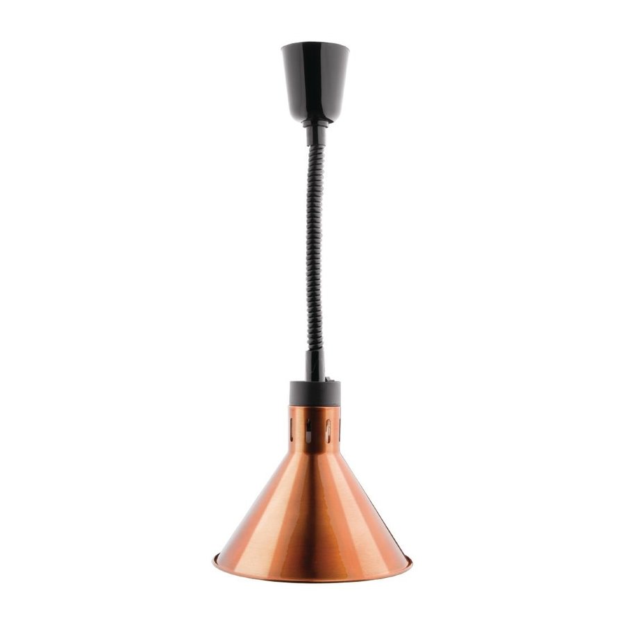 Verstelbare warmhoudlamp koper