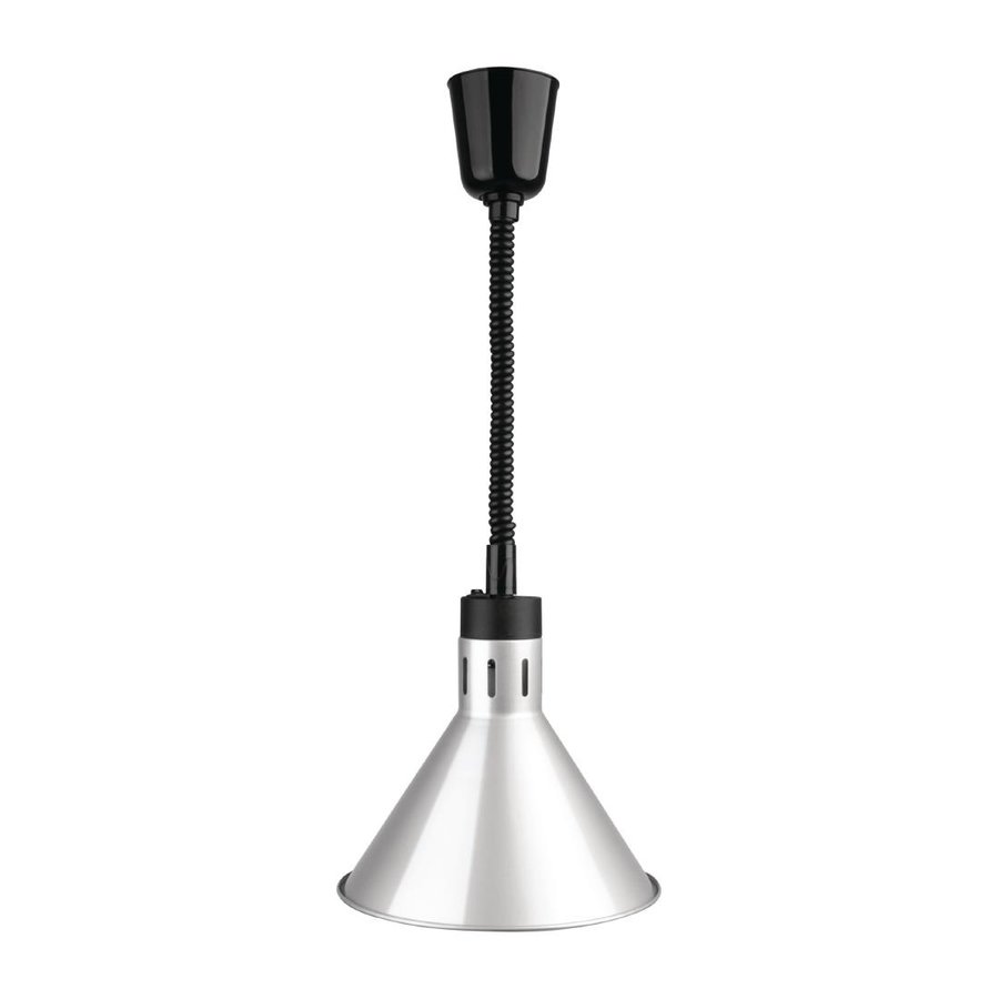 Verstelbare wamhoudlamp zilver