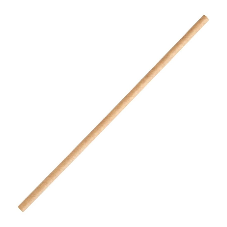 Pailles en papier kraft compostables | 250 pièces | 1 g