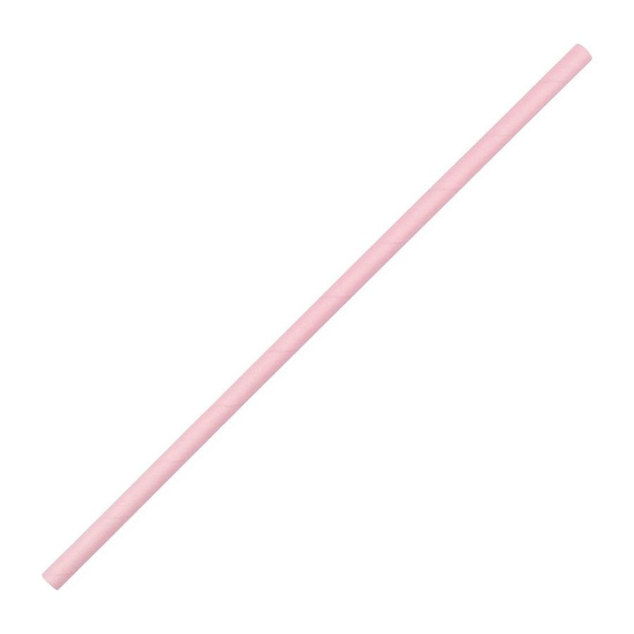 Compostable Paper Straws | pink | 250 pieces