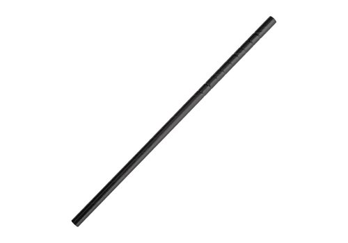  HorecaTraders Compostable Paper Straws | Black | 250 pieces 