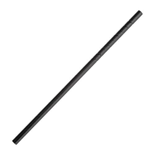  HorecaTraders Compostable bendable paper straws | Black | 250 pieces 