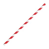 Compostable bendable paper straws | Red | 250 pieces