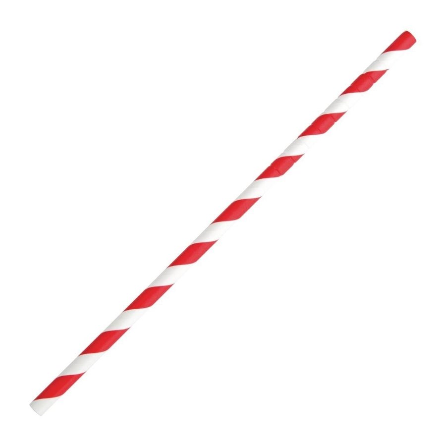 Pailles en papier pliables compostables | Rouge | 250 pièces
