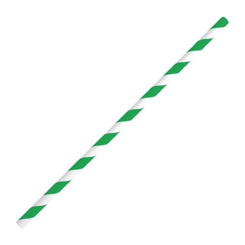  HorecaTraders Compostable bendable paper straws | Green | 250 pieces 
