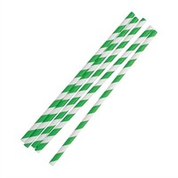Compostable Paper Straws | Green | 250 pieces