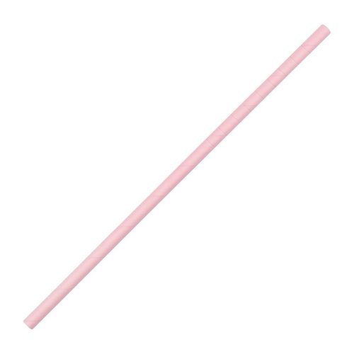  HorecaTraders Compostable bendy paper straws | Pink | 250 pieces 