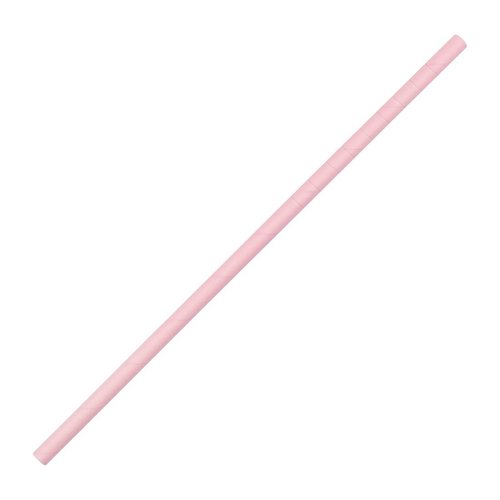  HorecaTraders Compostable Paper Straws | Pink | 250 pieces 