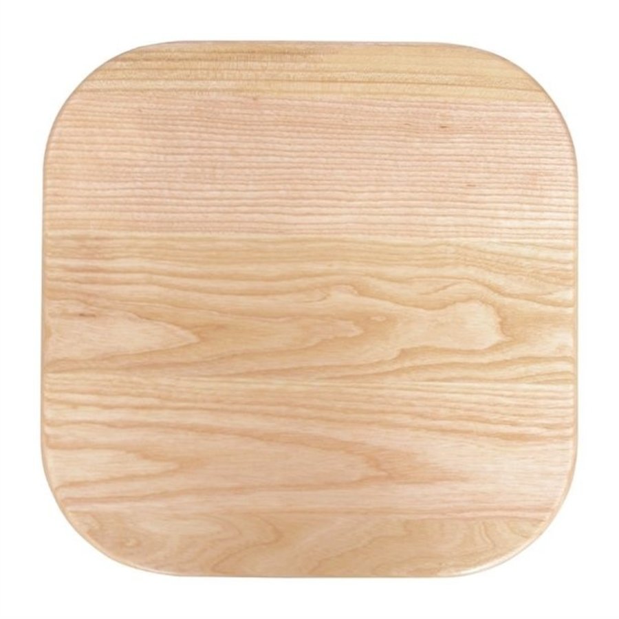 Tabouret bas avec assise en bois | Gris métallisé | 4 pièces