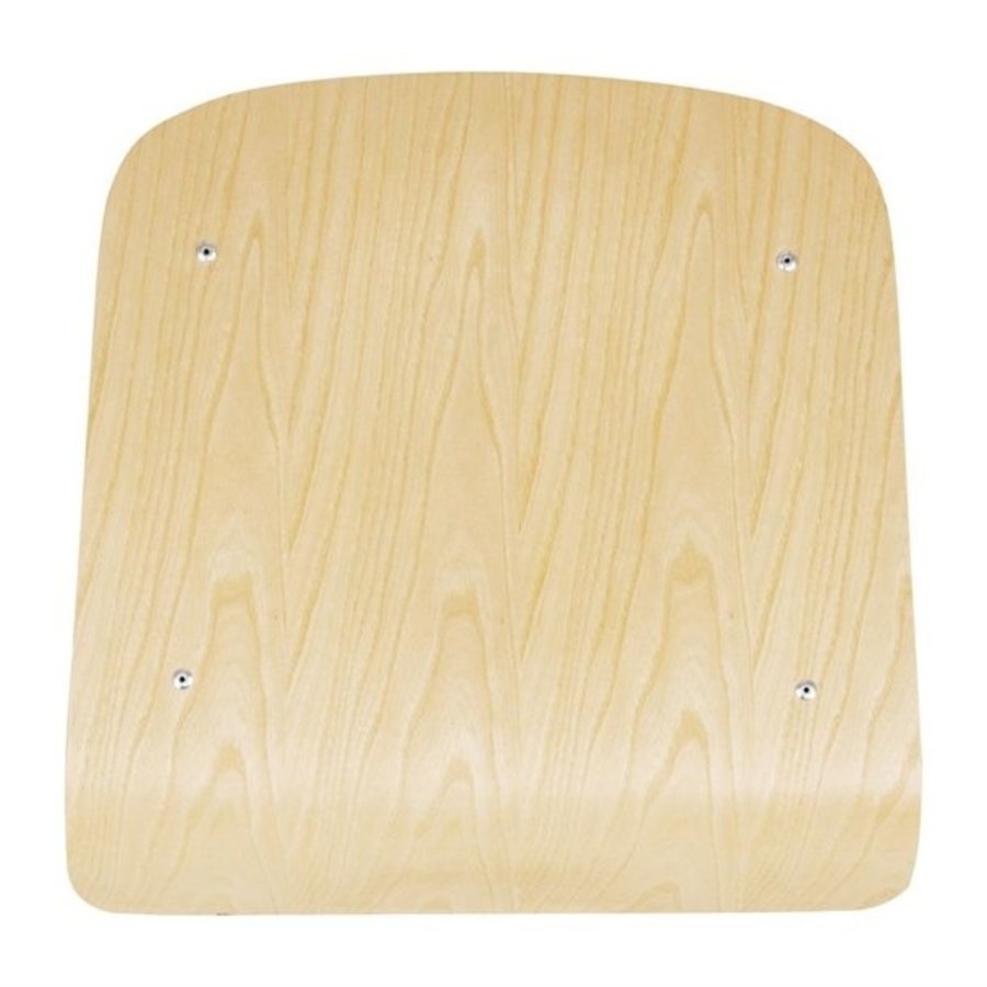 Chaise de cantine avec assise et dossier en bois | Acier galvanisé | 83(h)x48x58