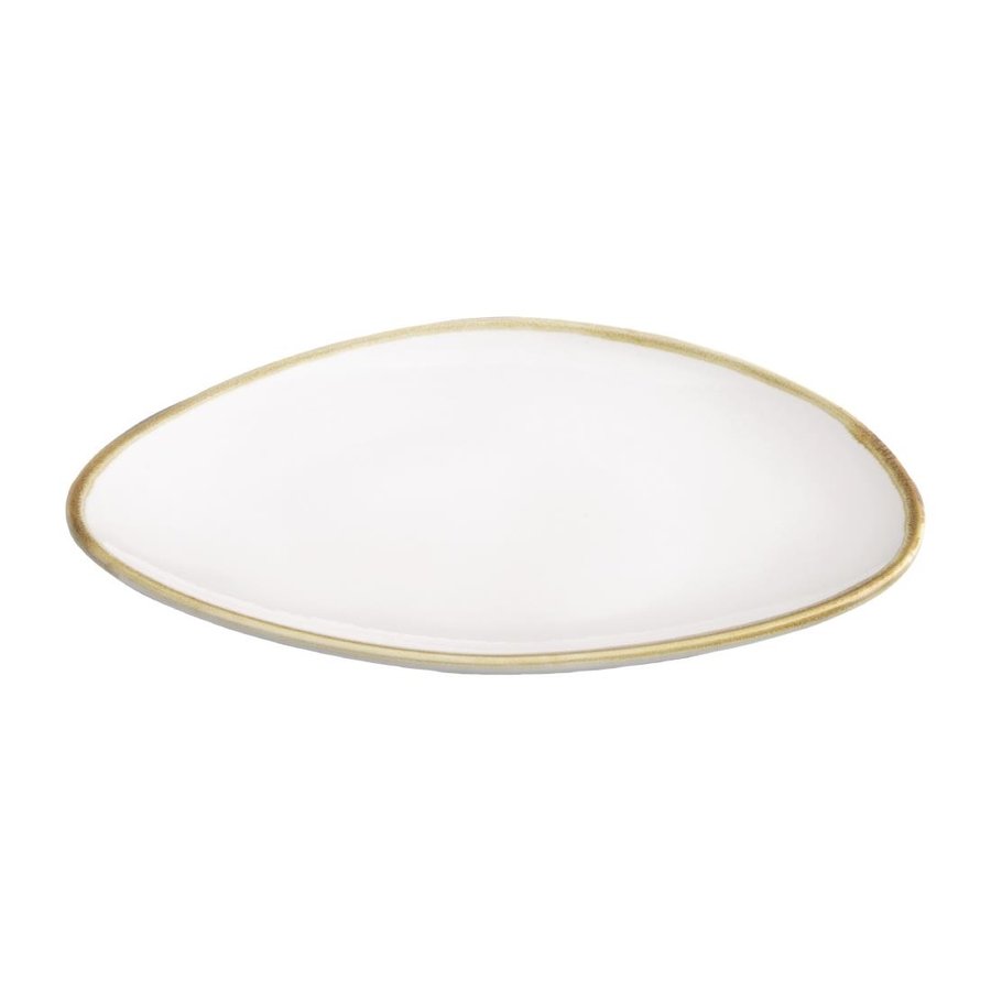 Kiln Triangular Plates | Chalk White | 28cm | Pack of 6