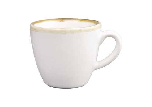  HorecaTraders Kiln Espresso Cups | Chalk White | 8.5cl | 6 pieces 