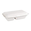 HorecaTraders compostable bagasse food boxes | 200 pieces | 6.5(h) x 16.5(w)cm