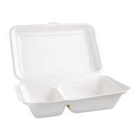 compostable bagasse food boxes | 200 pieces | 6.5(h) x 16.5(w)cm