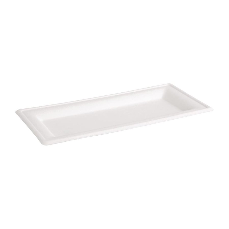 composteerbare bagasse borden | 50 stuks | 1,4(h) x 25,8(b)cm