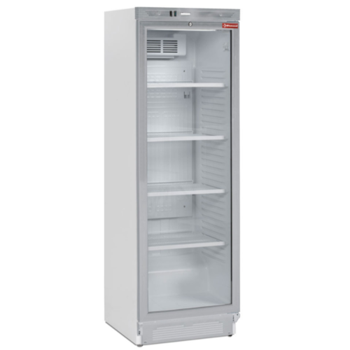  HorecaTraders Kühlschrank für Erfrischungsgetränke mit links angeschlagener Glastür | 60x60x185 cm 