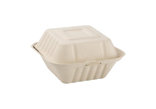  HorecaTraders composteerbare bagasse voedseldozen | 500 stuks | 8,1(h) x 14,9(b)cm 