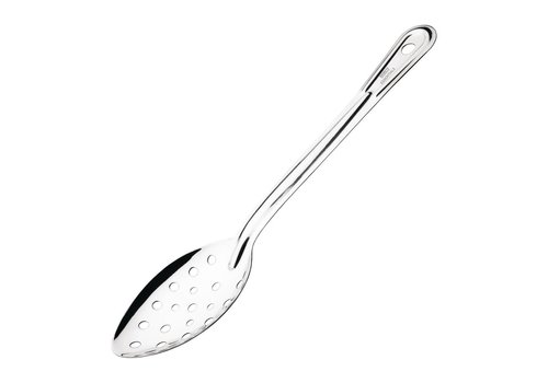  HorecaTraders perforated serving spoon | stainless steel | 28cm | dishwasher safe | 28.5(w) x 6.8(d)cm 