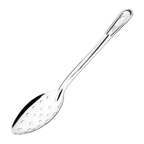  HorecaTraders perforated serving spoon | stainless steel | 28cm | dishwasher safe | 28.5(w) x 6.8(d)cm 