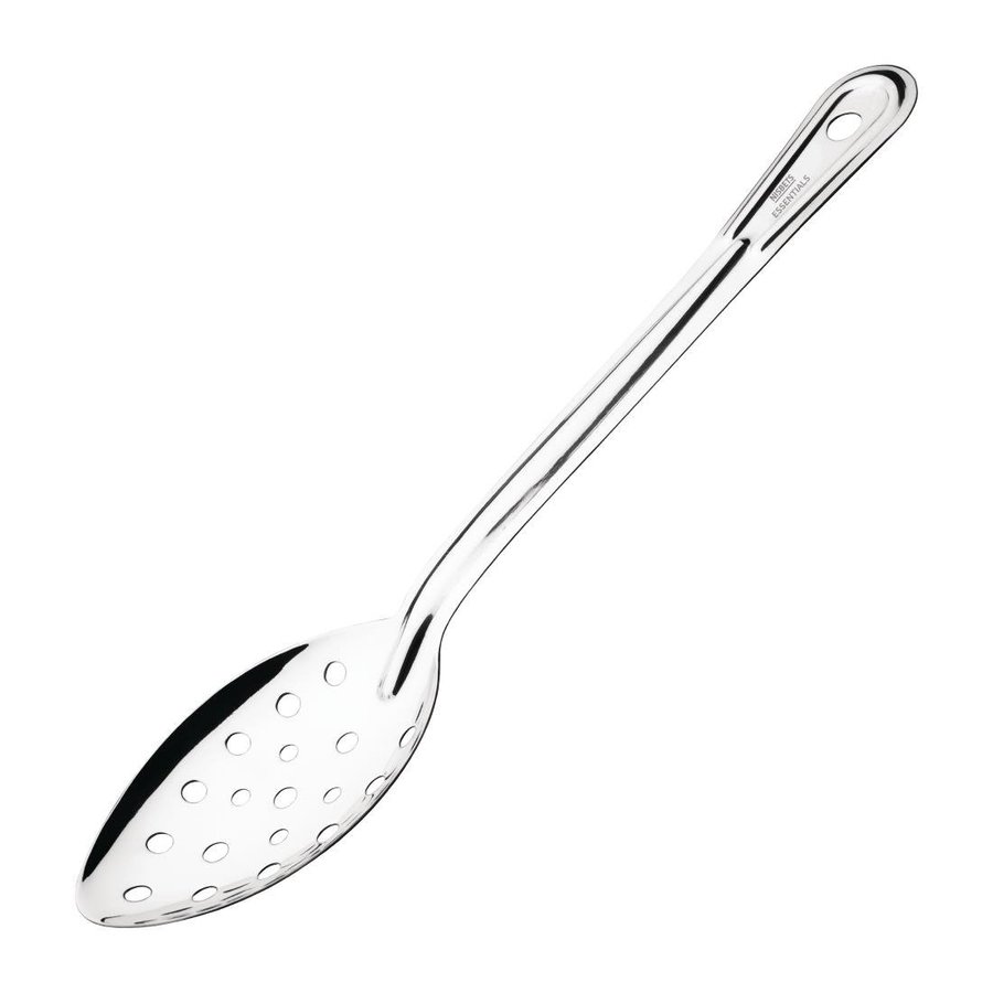 perforated serving spoon | stainless steel | 28cm | dishwasher safe | 28.5(w) x 6.8(d)cm