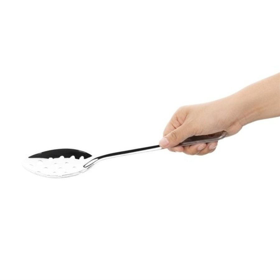 cuillère de service perforée | acier inoxydable | 28 cm | lavable au lave-vaisselle | 28,5 (l) x 6,8 (p) cm